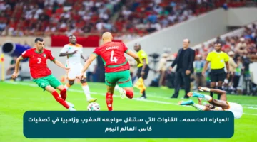 المباراة الحاسمة.. القنوات التي ستنقل مواجهة المغرب وزامبيا في تصفيات كأس العالم اليوم